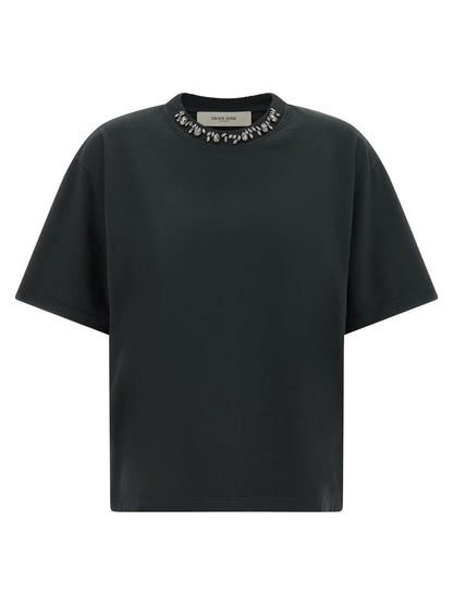 Golden Goose Schwarzes Baumwoll-T-Shirt