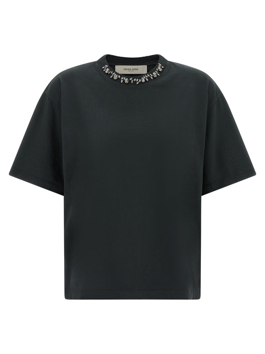 Golden Goose Schwarzes Baumwoll-T-Shirt