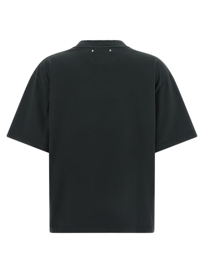 Golden Goose Schwarzes Baumwoll-T-Shirt