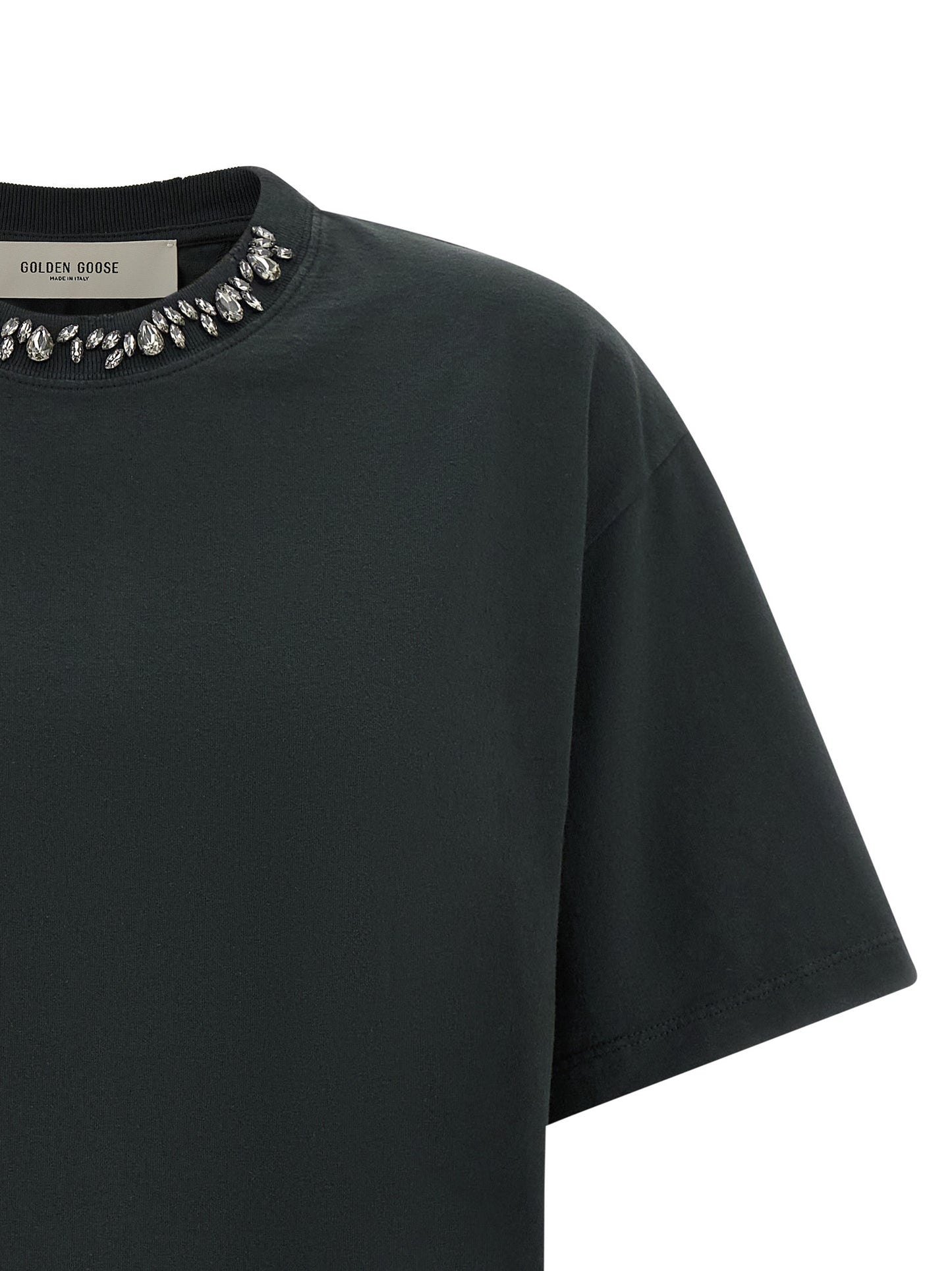 Golden Goose Schwarzes Baumwoll-T-Shirt