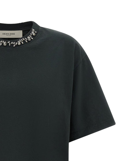 Golden Goose Schwarzes Baumwoll-T-Shirt