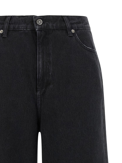 Golden Goose Schwarze Baumwoll-Schlagjeans