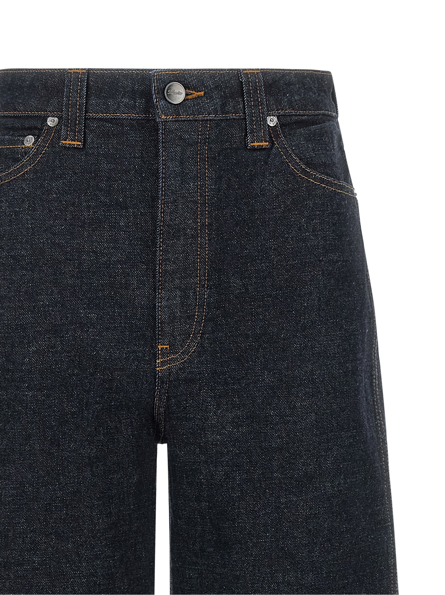 Khaite Blaue Baumwoll-Jeans mit ausgestelltem Bein