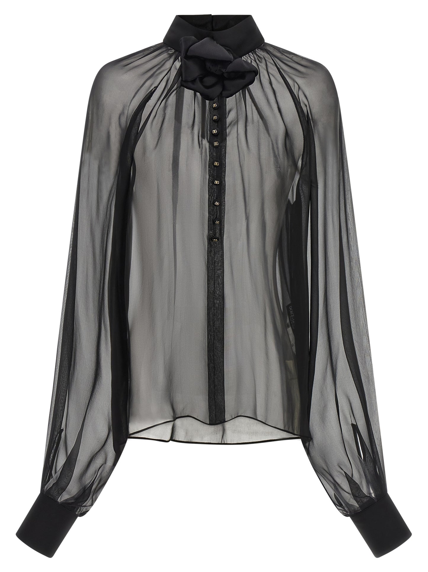Dolce & Gabbana Schwarze Seidenbluse