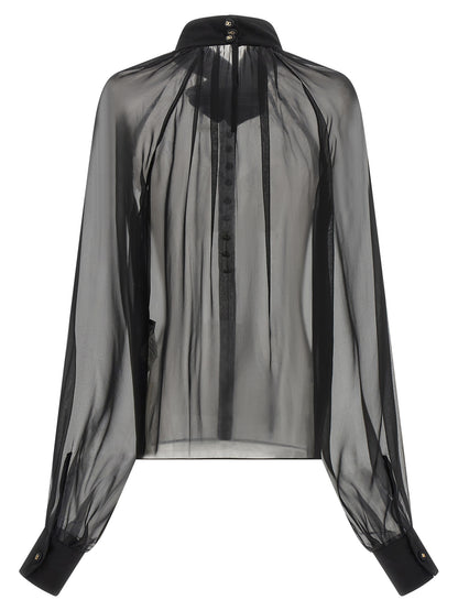 Dolce & Gabbana Schwarze Seidenbluse