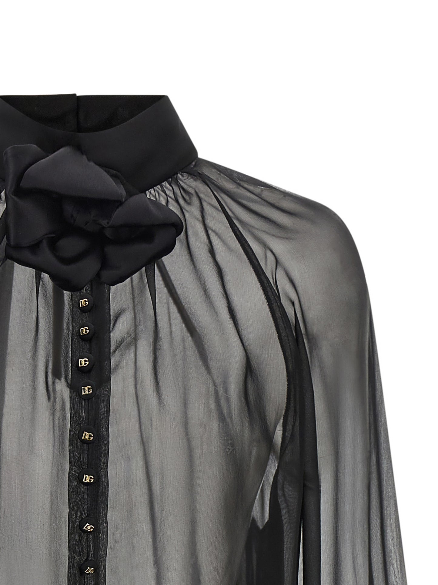 Dolce & Gabbana Schwarze Seidenbluse
