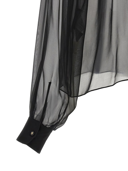 Dolce & Gabbana Schwarze Seidenbluse
