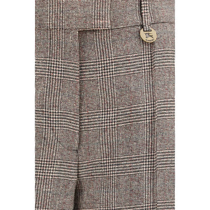 Burberry Beige Woll Oves Aries Hose