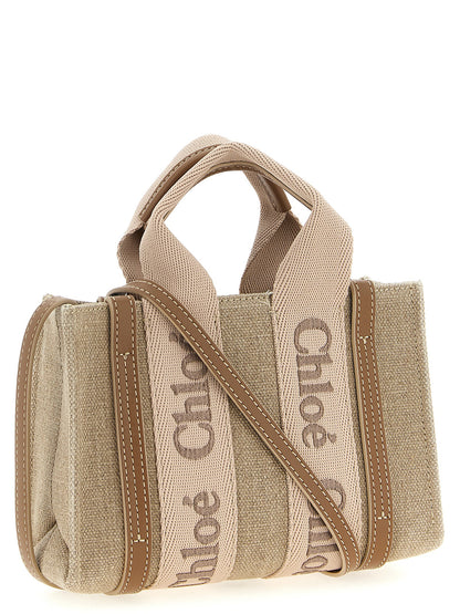 Chloé Multicolor Linen Handtasche