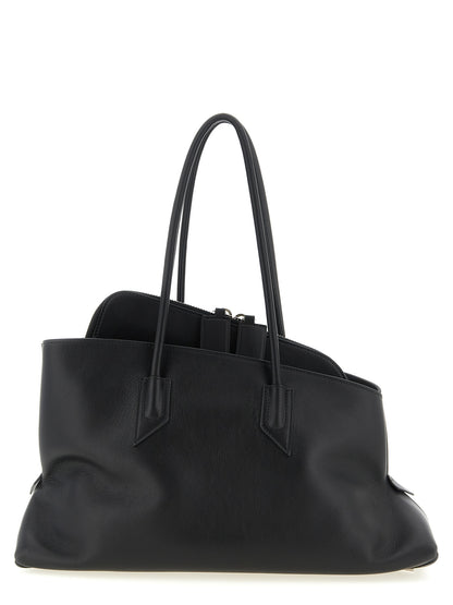 The Attico Schwarze Kalbsleder-Schultertasche
