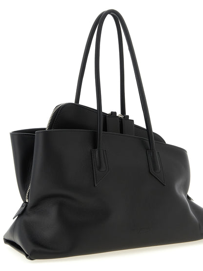 The Attico Schwarze Kalbsleder-Schultertasche