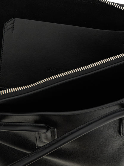 The Attico Schwarze Kalbsleder-Schultertasche