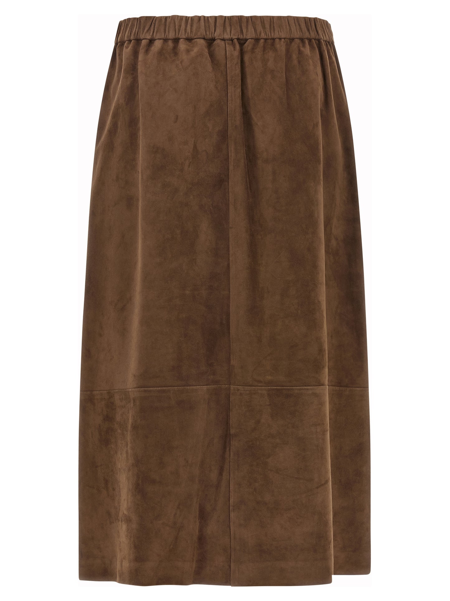 'S Max Mara Midi-Rock aus Lammleder in Gold