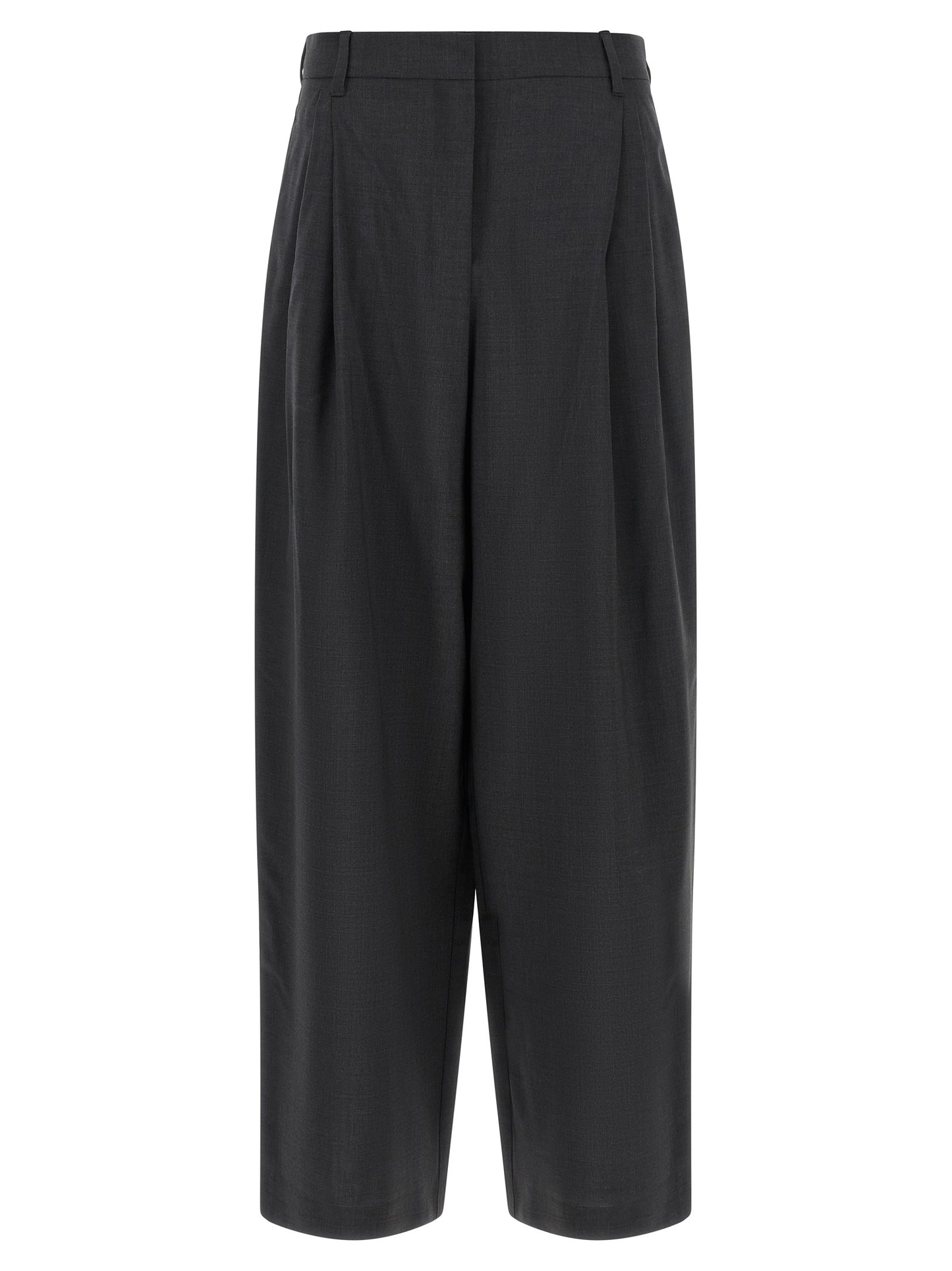 'S Max Mara Graue Wollstoffhose