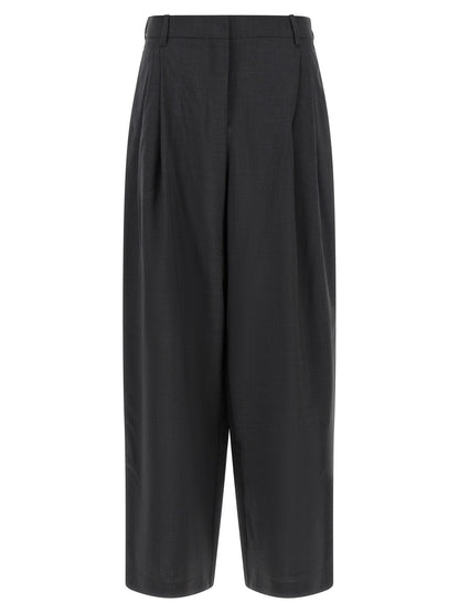 'S Max Mara Graue Wollstoffhose