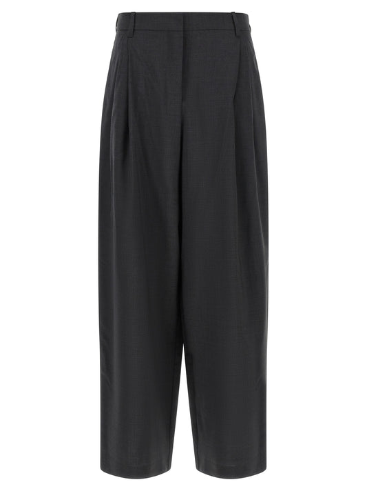 'S Max Mara Graue Wollstoffhose