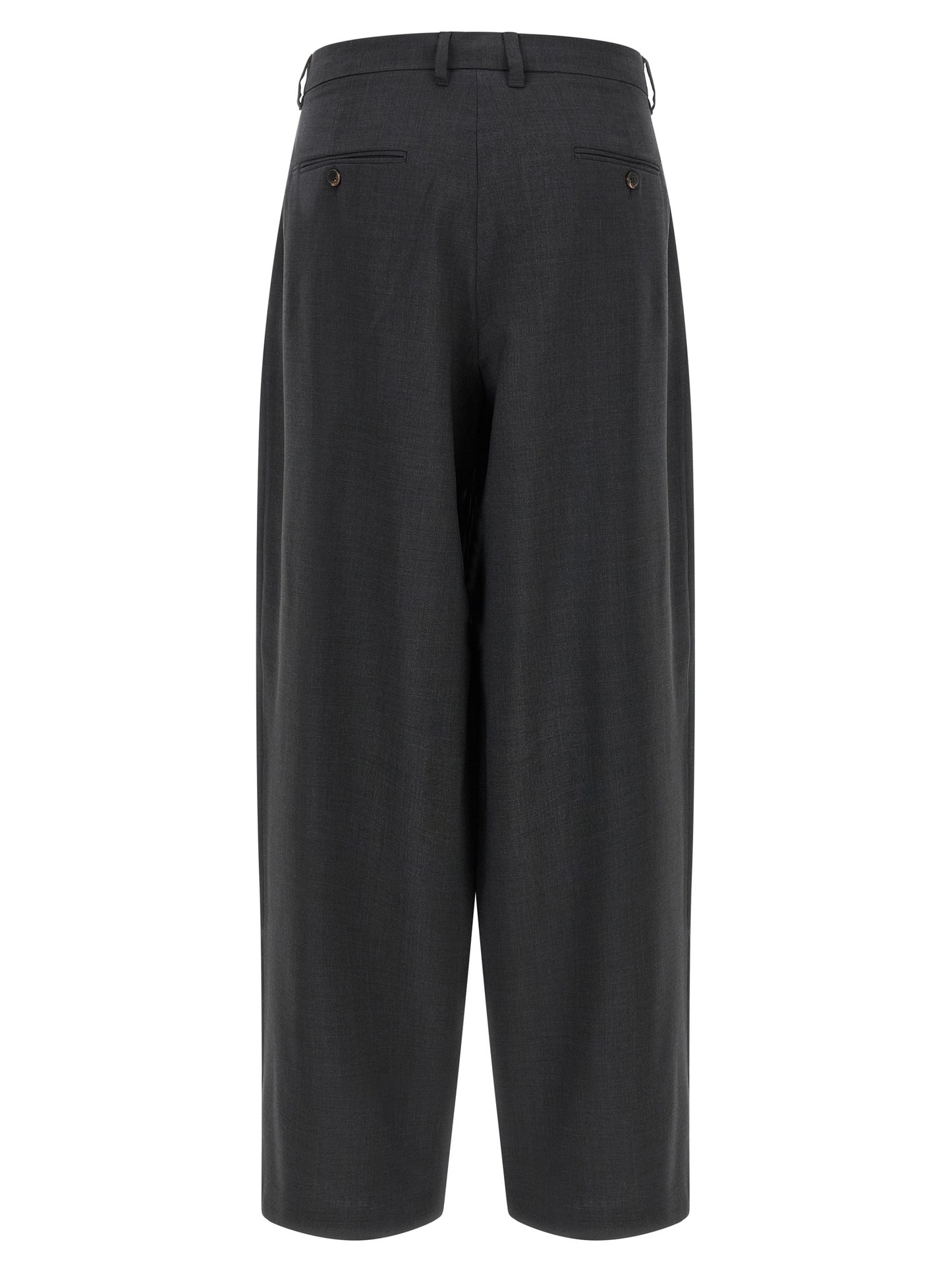 'S Max Mara Graue Wollstoffhose