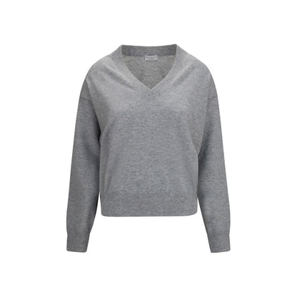 Brunello Cucinelli Grauer Kaschmirpullover