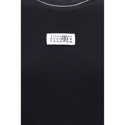 MM6 Schwarzes Woll-Oves Aries Sportswear-Oberteil