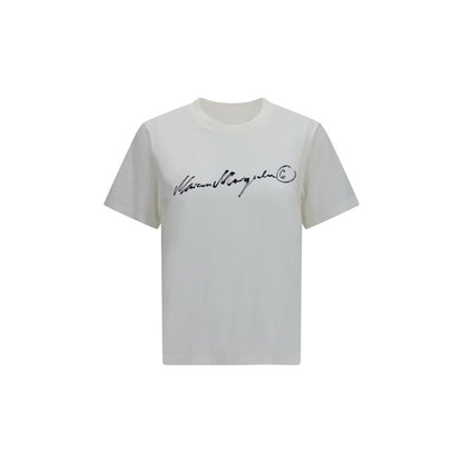 MM6 Weißes Baumwoll-T-Shirt