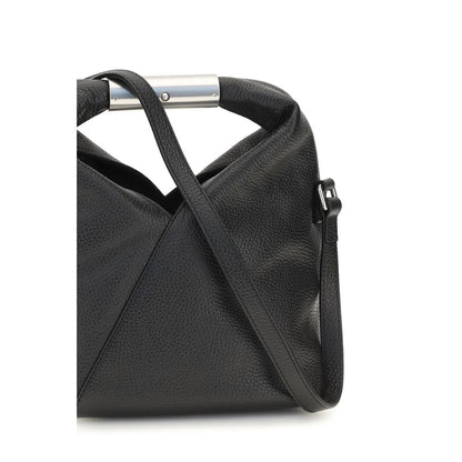 MM6 Schwarze Bos Taurus Kalbsleder Schultertasche