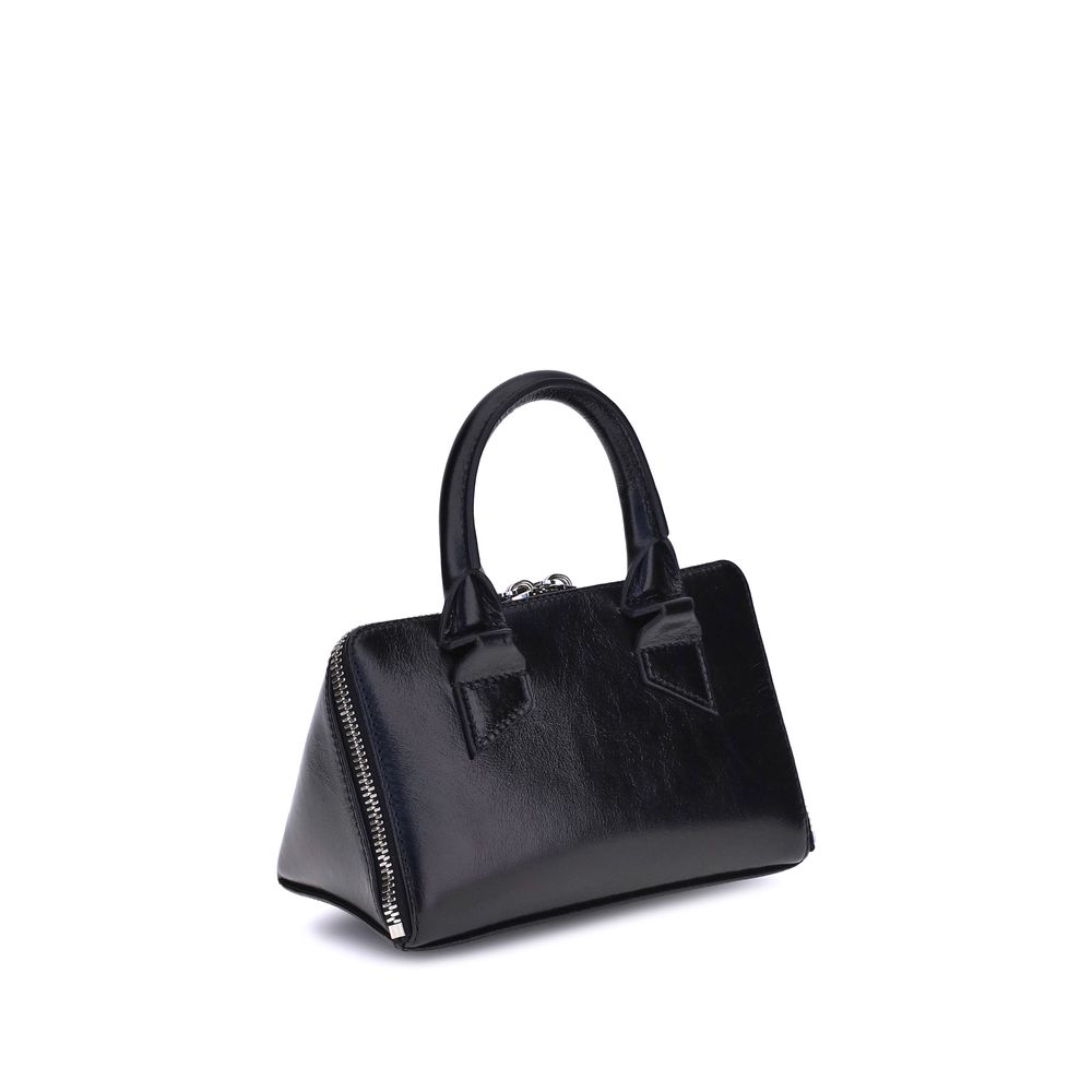 The Attico Schwarze Bos Taurus Kalbsleder Schultertasche