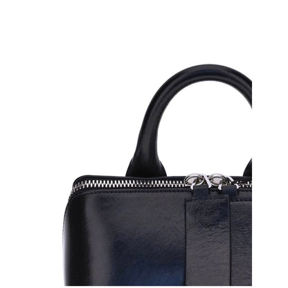 The Attico Schwarze Bos Taurus Kalbsleder Schultertasche