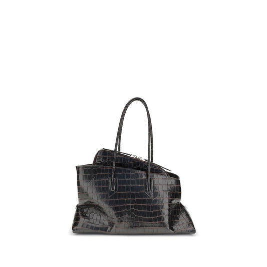 The Attico Schwarze Bos Taurus Kalbsleder Schultertasche