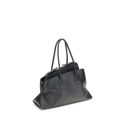 The Attico Schwarze Bos Taurus Kalbsleder Schultertasche