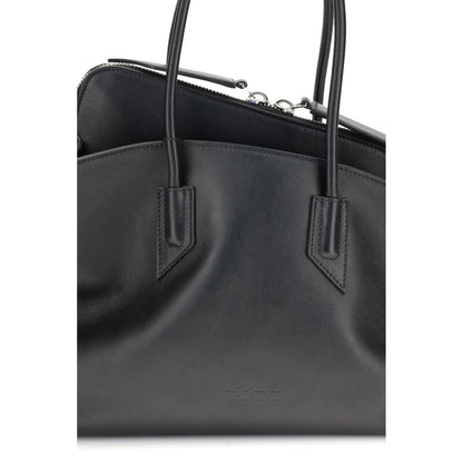 The Attico Schwarze Bos Taurus Kalbsleder Schultertasche
