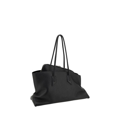 The Attico Schwarze Bos Taurus Kalbsleder Schultertasche