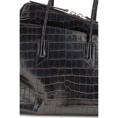 The Attico Schwarze Bos Taurus Kalbsleder Schultertasche