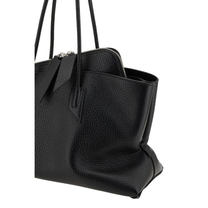 The Attico Schwarze Bos Taurus Kalbsleder Schultertasche