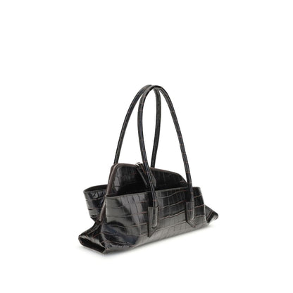 The Attico Schwarze Bos Taurus Kalbsleder Schultertasche