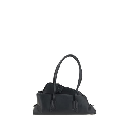 The Attico Schwarze Bos Taurus Kalbsleder Schultertasche