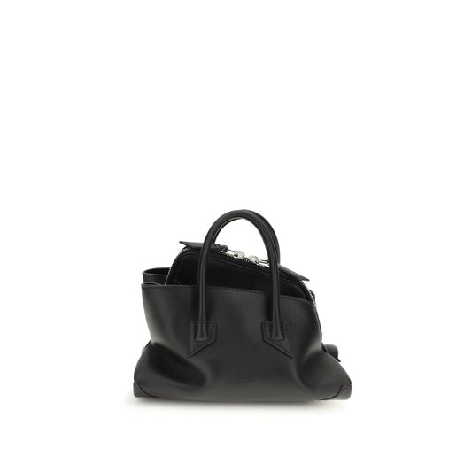 The Attico Schwarze Kalbsleder Bos Taurus Handtasche