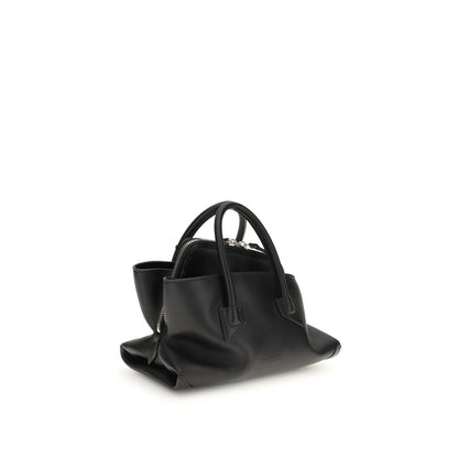 The Attico Schwarze Kalbsleder Bos Taurus Handtasche