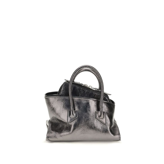 The Attico Graue Kalbsleder Bos Taurus Schultertasche
