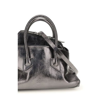 The Attico Graue Kalbsleder Bos Taurus Schultertasche