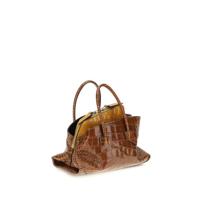The Attico Braune Kalbsleder Bos Taurus Handtasche