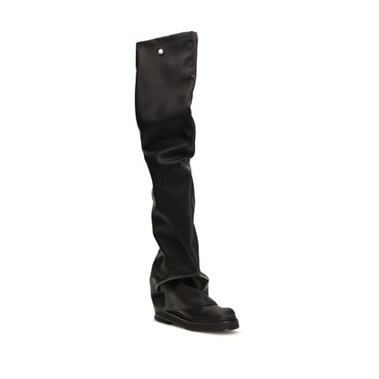 The Attico Schwarz Polyurethan Overknee-Stiefel