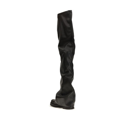 The Attico Schwarz Polyurethan Overknee-Stiefel
