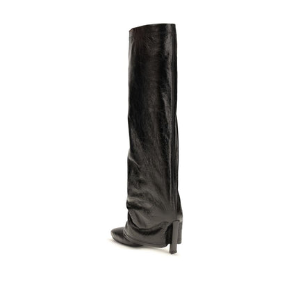 The Attico Schwarze Ankle Boots aus Kalbsleder Bos Taurus