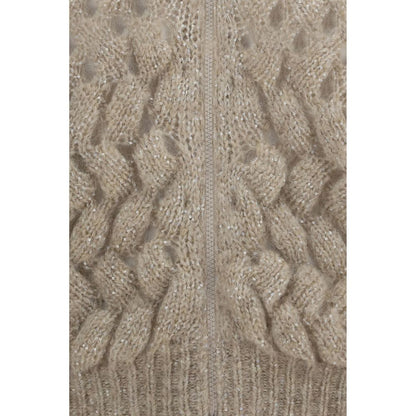 Brunello Cucinelli Beige Woll Cardigan Oves Aries