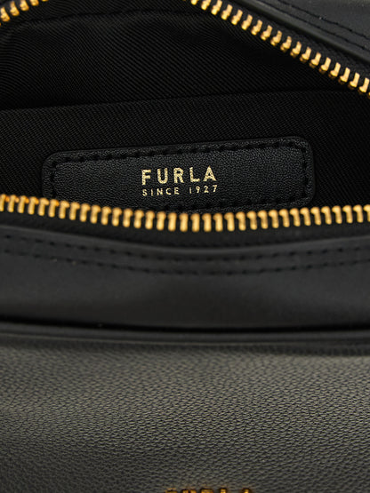 Furla Schwarze Kalbsleder-Handtasche