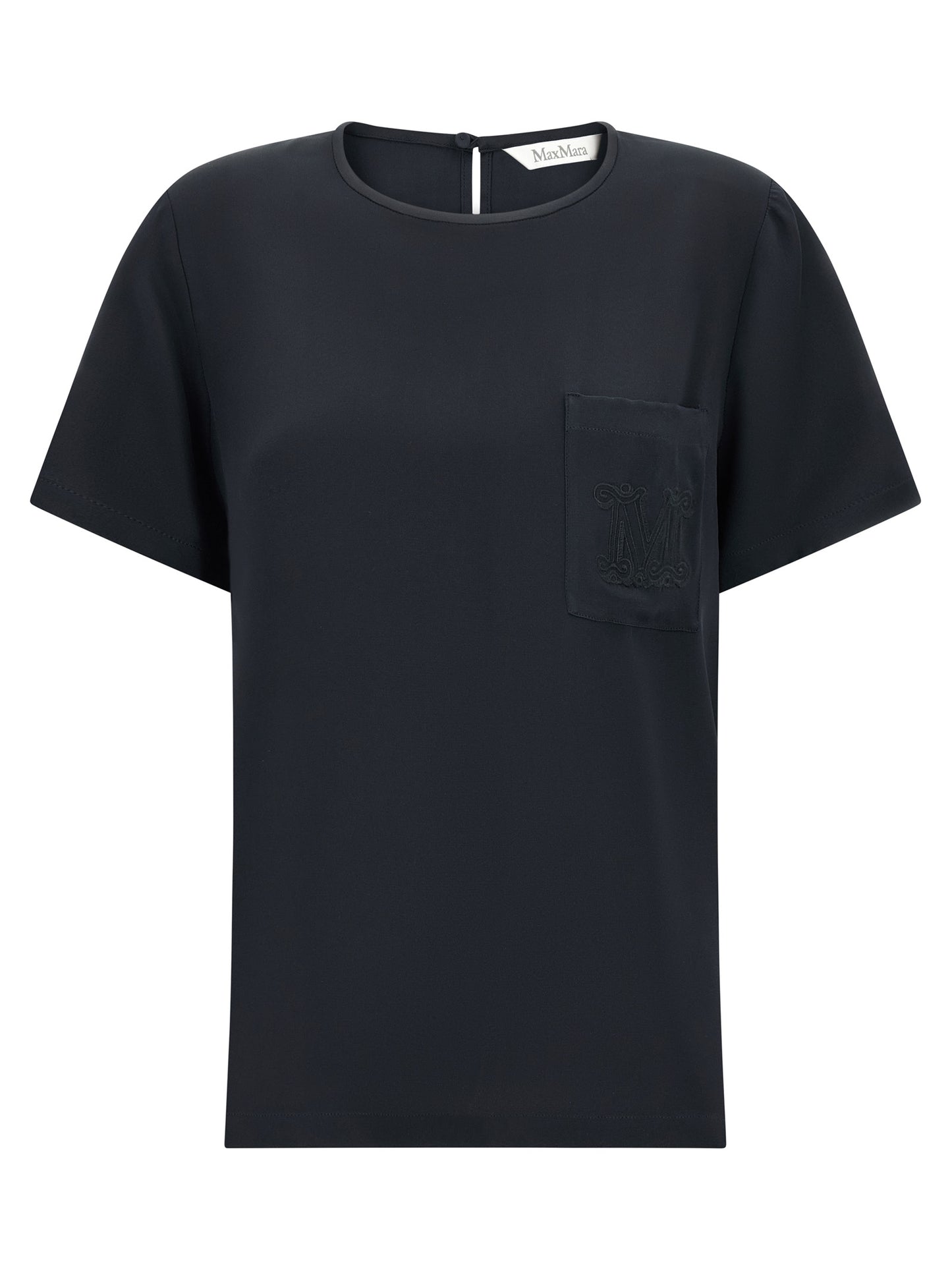 Max Mara Schwarze Seidenbluse