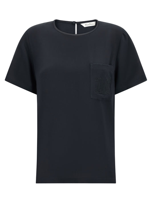 Max Mara Schwarze Seidenbluse