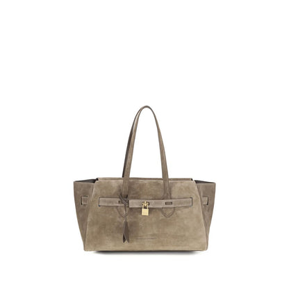 Brunello Cucinelli Braune Kalbsleder Bos Taurus Schultertasche