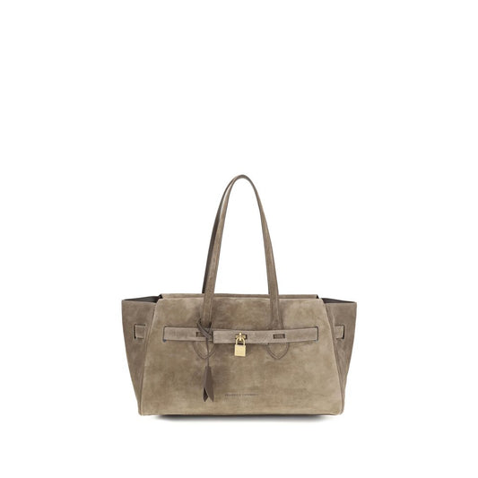 Brunello Cucinelli Braune Kalbsleder Bos Taurus Schultertasche