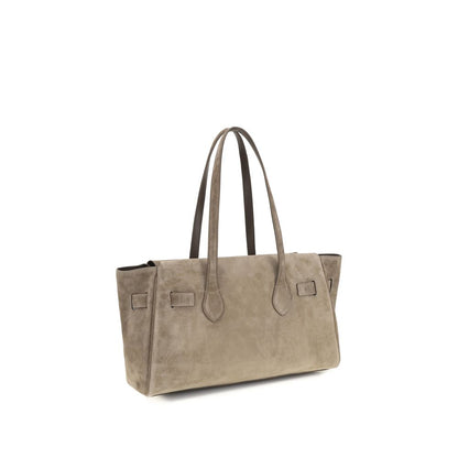 Brunello Cucinelli Braune Kalbsleder Bos Taurus Schultertasche